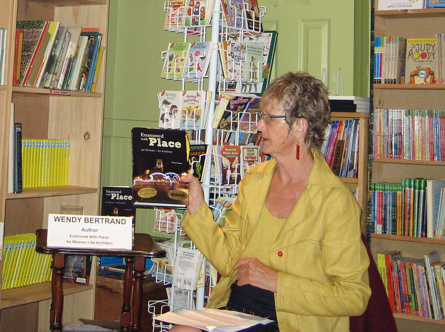Book in hand at Phoenix bookstore Sept 2013